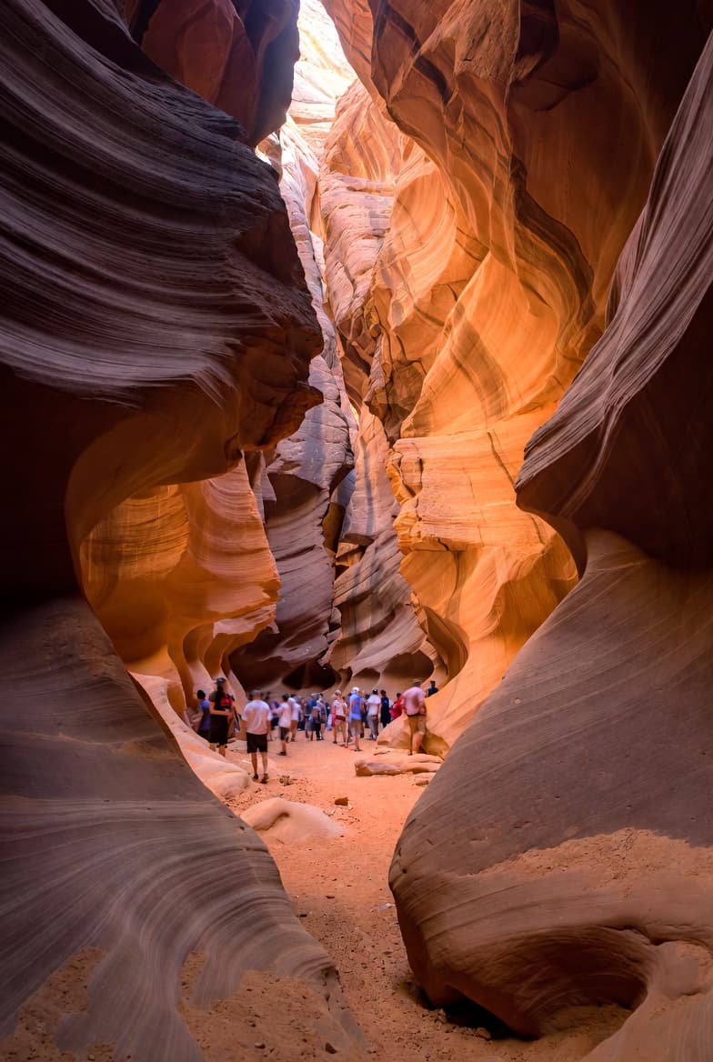 Antelope Canyon light beams interior — Las Vegas tour
